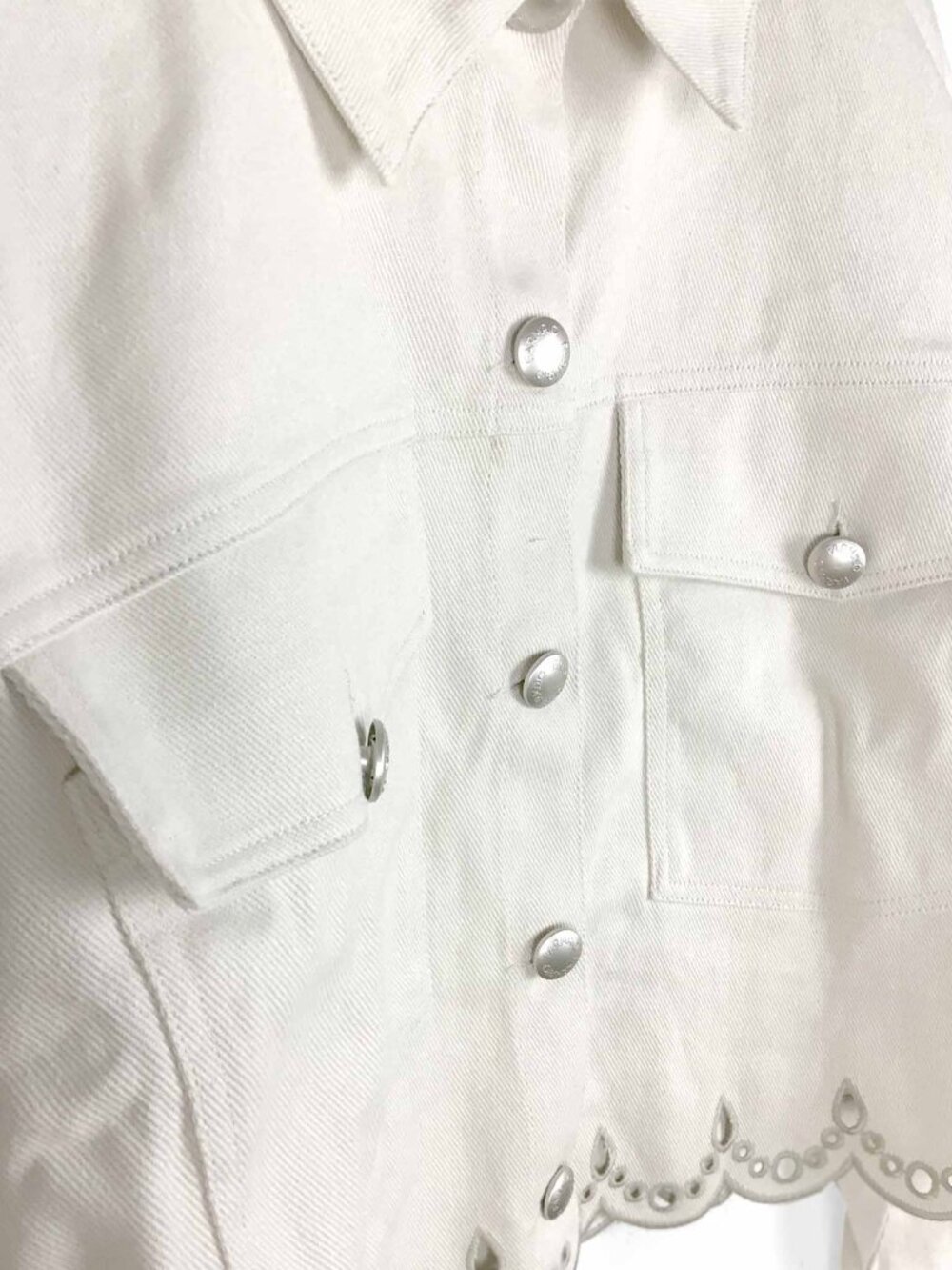 Farm RIO Beige Denim Canva Richelieu Jacket - Picture 5 of 16